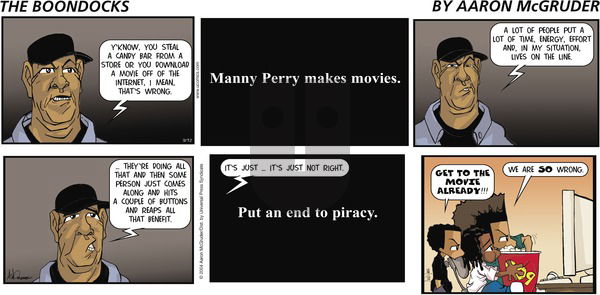 The Boondocks on Sunday September 12, 2004 Comic Strip