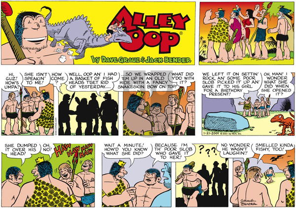 Alley Oop on Sunday January 21, 2001 Comic Strip