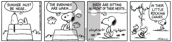 Peanuts on Thursday May 22, 1986 Comic Strip