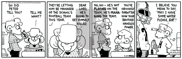 FoxTrot on Sunday November 2, 1997 Comic Strip