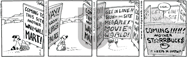 Over the Hedge on Sunday December 19, 1999 Comic Strip