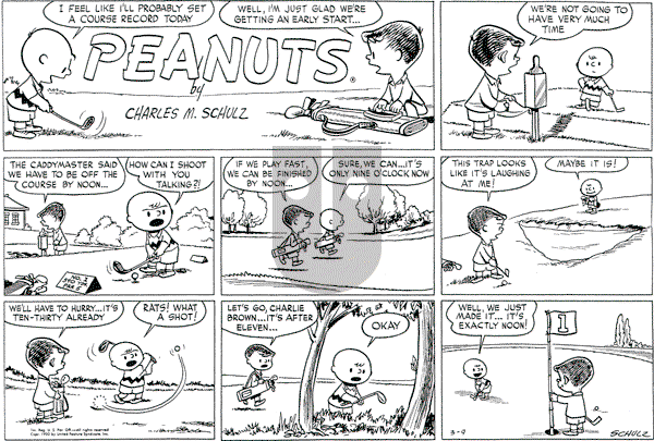 Peanuts - Sunday March 9, 1952 Comic Strip