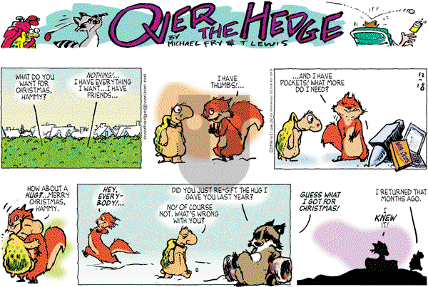 Over the Hedge on Sunday December 18, 2011 Comic Strip