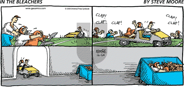 In the Bleachers on Sunday December 28, 2008 Comic Strip