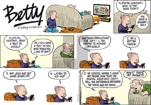 Betty - Sunday January 1, 2017 Comic Strip