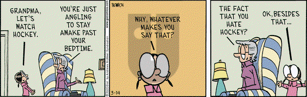 Grand Avenue on Saturday March 14, 2020 Comic Strip