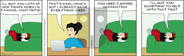 Nancy on Thursday December 5, 2019 Comic Strip