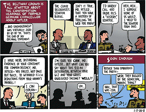 Ted Rall on Saturday January 13, 2001 Comic Strip