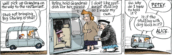 Cul de Sac on Monday November 23, 2015 Comic Strip