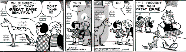 Nancy on Thursday November 18, 1948 Comic Strip