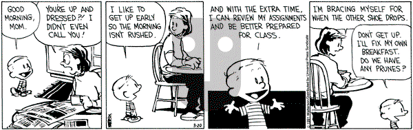 Calvin and Hobbes on Wednesday March 20, 1991 Comic Strip