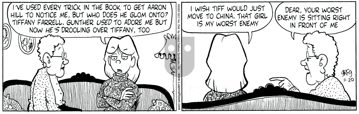 Luann - Wednesday November 20, 2002 Comic Strip