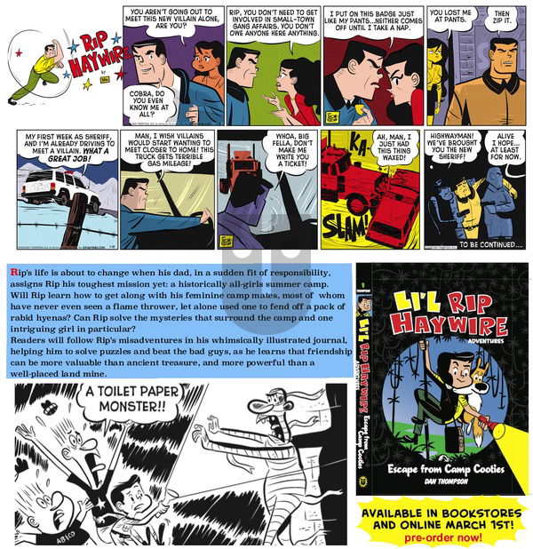 Rip Haywire on Sunday February 28, 2016 Comic Strip