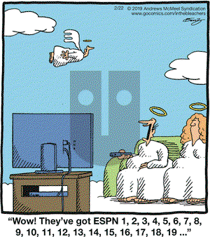 In the Bleachers on Friday February 22, 2019 Comic Strip
