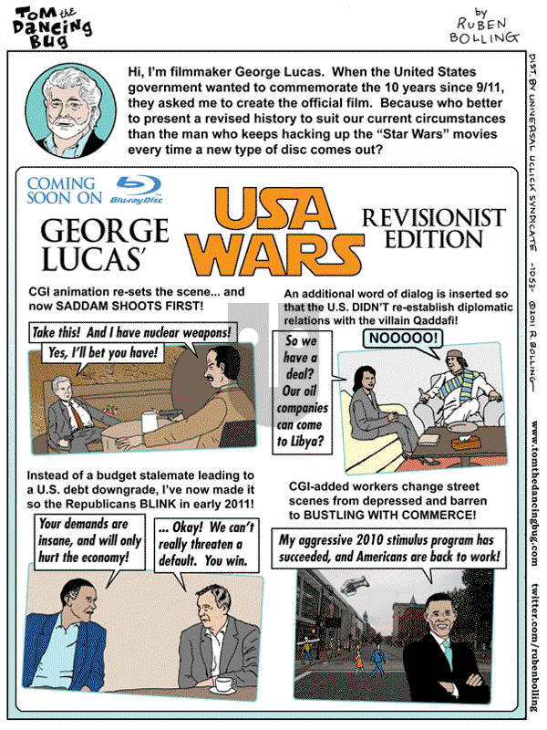 Tom the Dancing Bug on Friday September 9, 2011 Comic Strip