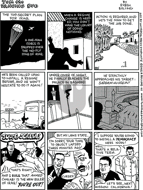 Tom the Dancing Bug on Saturday August 24, 2002 Comic Strip