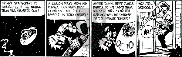 Calvin and Hobbes - Monday December 5, 1988 Comic Strip