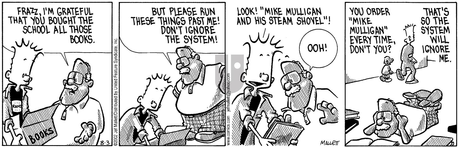 Frazz - Saturday August 3, 2002 Comic Strip