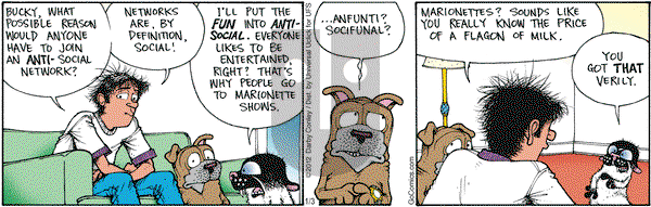 Get Fuzzy on Tuesday January 3, 2012 Comic Strip