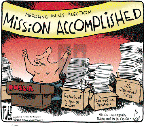 Tom Toles on Monday May 22, 2017 Comic Strip