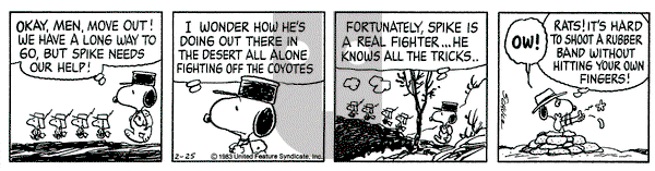 Peanuts on Friday February 25, 1983 Comic Strip