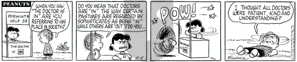 Peanuts on Friday May 5, 1961 Comic Strip