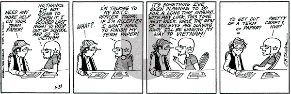 Doonesbury - Monday January 31, 1972 Comic Strip