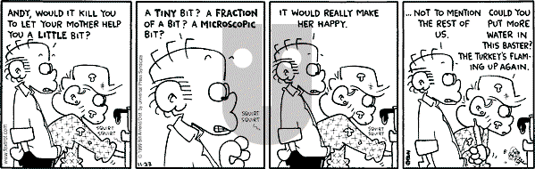 FoxTrot on Tuesday November 23, 1999 Comic Strip