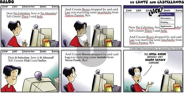 Baldo on Tuesday April 29, 2003 Comic Strip