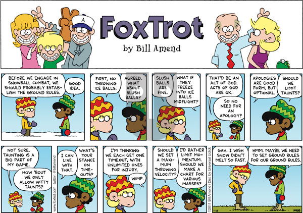 FoxTrot on Sunday January 23, 2011 Comic Strip