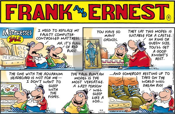 Frank and Ernest on Sunday September 9, 2018 Comic Strip