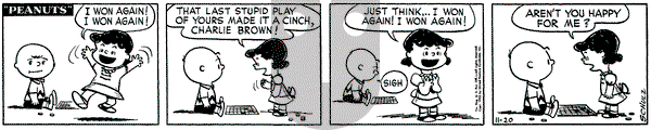 Peanuts on Thursday November 20, 1952 Comic Strip