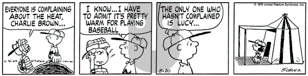 Peanuts on Monday August 20, 1979 Comic Strip