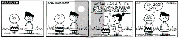 Peanuts on Wednesday April 2, 1958 Comic Strip