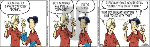 Baldo on Friday January 2, 2009 Comic Strip