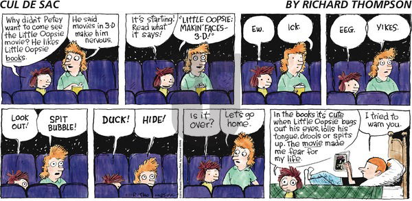 Cul de Sac on Sunday August 23, 2015 Comic Strip