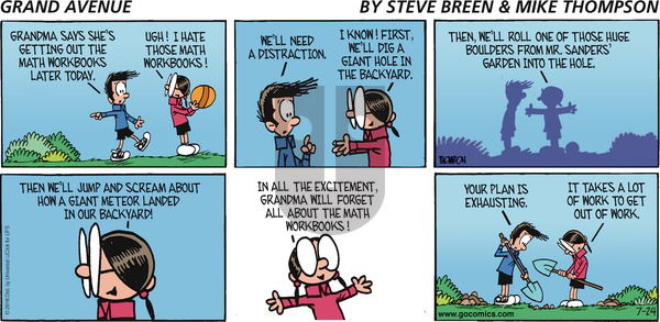 Grand Avenue on Sunday July 24, 2016 Comic Strip