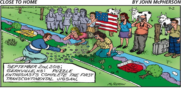 Close to Home on Sunday September 2, 2018 Comic Strip