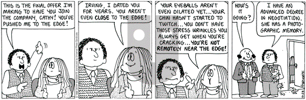 Cathy Classics on Wednesday October 28, 1998 Comic Strip