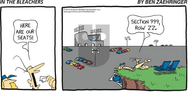 In the Bleachers on Sunday September 29, 2019 Comic Strip