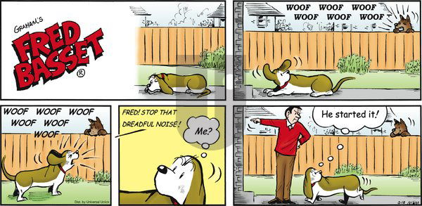 Fred Basset on Sunday March 18, 2012 Comic Strip