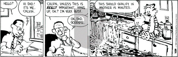 Calvin and Hobbes on Thursday August 28, 2014 Comic Strip