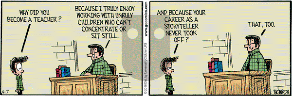 Grand Avenue on Thursday April 7, 2016 Comic Strip