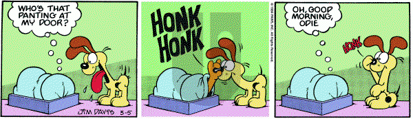 Garfield on Monday March 5, 1984 Comic Strip