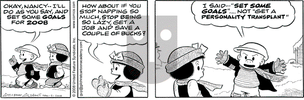 Nancy on Saturday January 5, 2008 Comic Strip