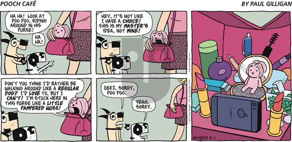 Pooch Cafe on Sunday February 1, 2015 Comic Strip