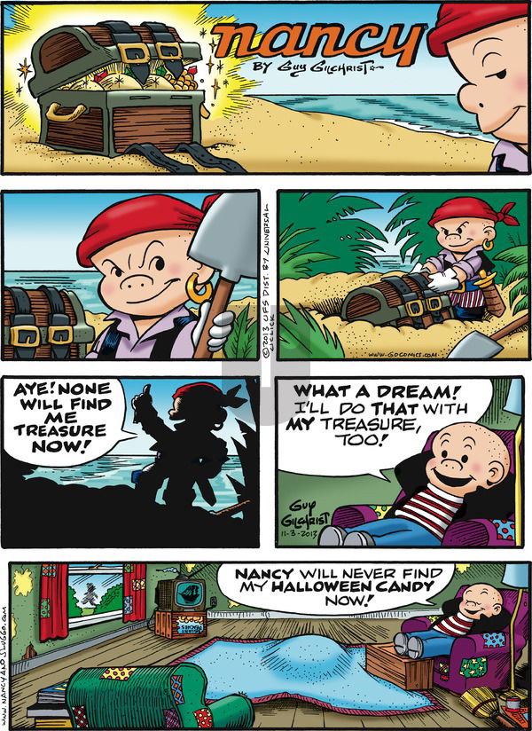 Nancy on Sunday November 3, 2013 Comic Strip