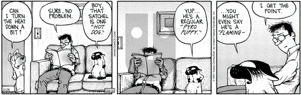 Get Fuzzy on Wednesday March 28, 2001 Comic Strip