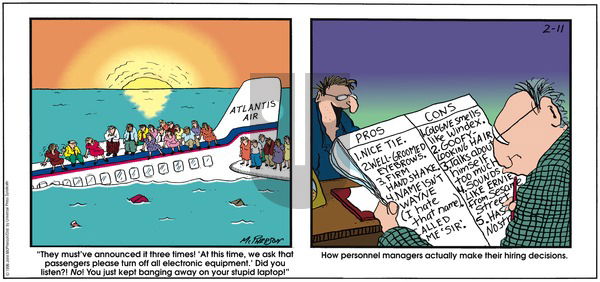 Close to Home on Sunday February 11, 1996 Comic Strip