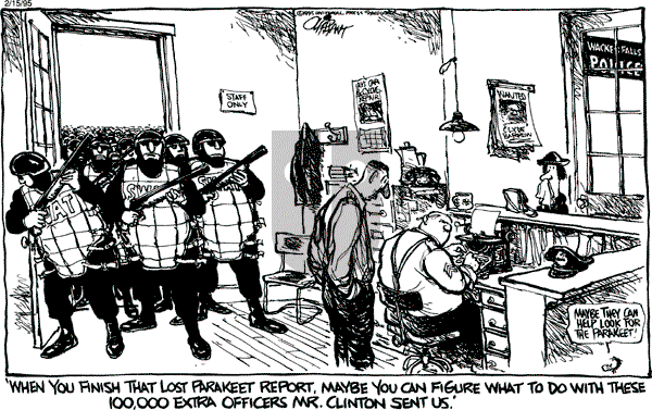 Pat Oliphant - Wednesday February 15, 1995 Comic Strip
